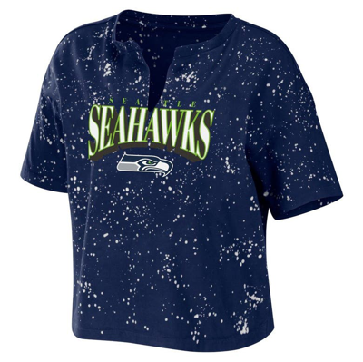 Women's Wear by Erin Andrews White Seattle Seahawks Crop T-Shirt