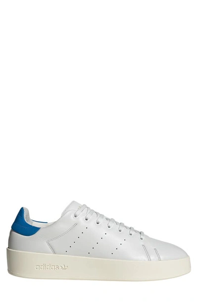 Shop Adidas Originals Stan Smith Relasted Sneaker In White/ Off White/ Blue