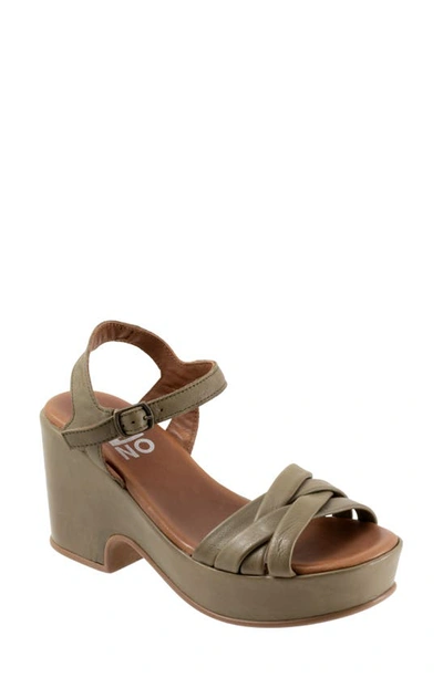 Shop Bueno Sasha Ankle Strap Platform Sandal In Sage