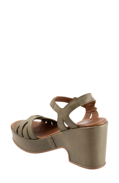 Shop Bueno Sasha Ankle Strap Platform Sandal In Sage