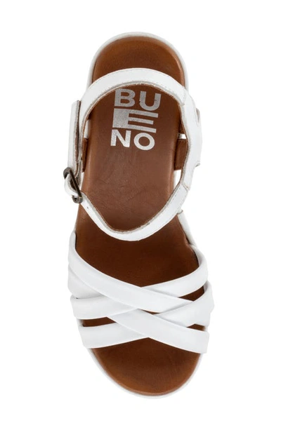Shop Bueno Sasha Ankle Strap Platform Sandal In White