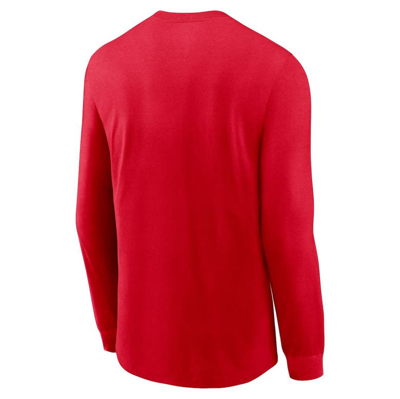 Shop Nike Red New York Giants Fashion Tri-blend Long Sleeve T-shirt