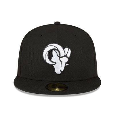 Shop New Era Black Los Angeles Rams 1990 Pro Bowl Side Patch 59fifty Fitted Hat