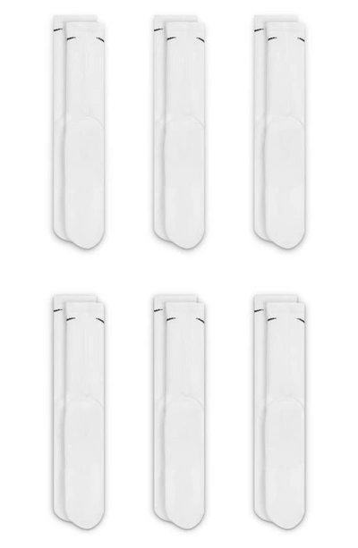 Nike Kids' 6-pack Crew Socks In White/ Black