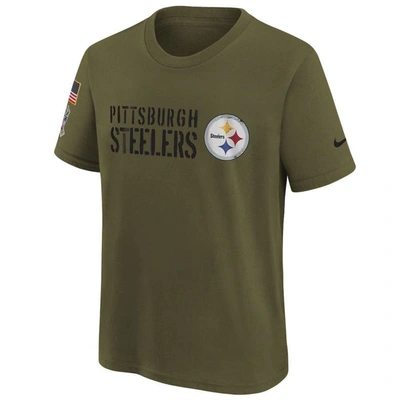 Shop Nike Youth  Olive Pittsburgh Steelers 2022 Salute To Service Legend T-shirt