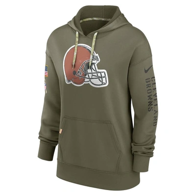 Shop Nike Olive Cleveland Browns 2022 Salute To Service Performance Pullover Hoodie