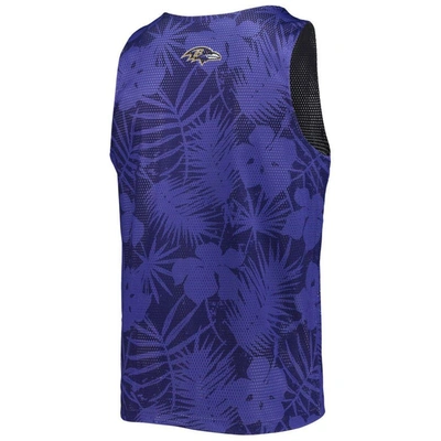 Shop Foco Purple Baltimore Ravens Floral Reversible Mesh Tank Top