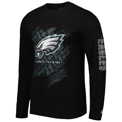 Lids Philadelphia Eagles New Era Combine Authentic Action Long Sleeve T- Shirt - Black