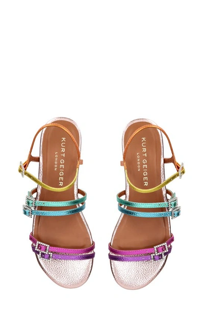 Shop Kurt Geiger Pierra Ankle Strap Sandal In Purple Multi