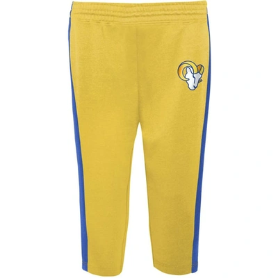 Shop Outerstuff Infant Royal/gold Los Angeles Rams Little Kicker Long Sleeve Bodysuit & Pants Set