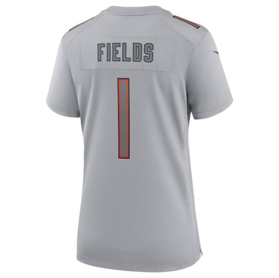 Shop Nike Justin Fields Gray Chicago Bears Atmosphere Fashion Game Jersey