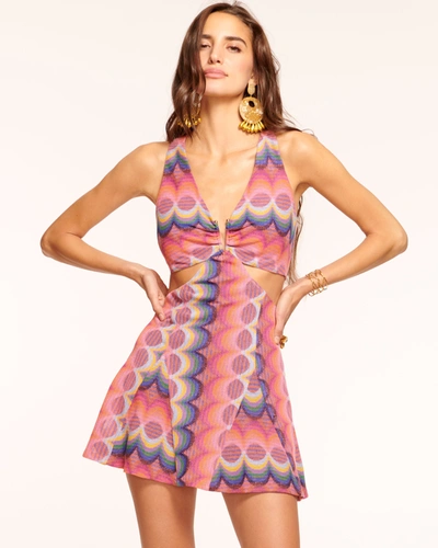Shop Ramy Brook Hana Cutout Mini Dress In Multi Wavey