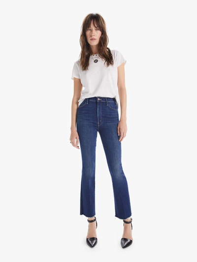 Shop Mother The Hustler Ankle Fray Home Movies Jeans In Blue