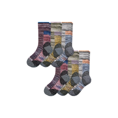 Shop Bombas Hiking Performance Calf Sock 6-pack In Ecru Coral Mix