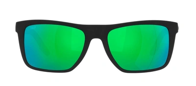 Shop Costa Del Mar Mainsail 06s9107 910702 55 Rectangle Polarized Sunglasses In Green
