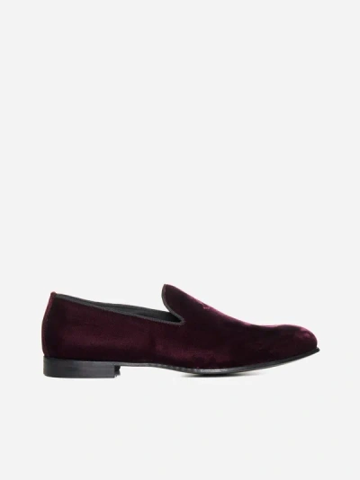 Shop D4.0 Fodera Softy Loafers In Aubergine