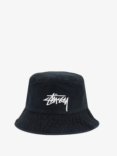 Shop Stussy Hat In Black