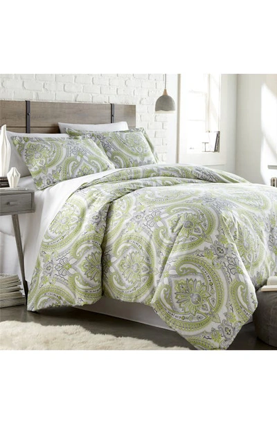 Southshore Fine Linens Pure Melody Printed Comforter Set In Green