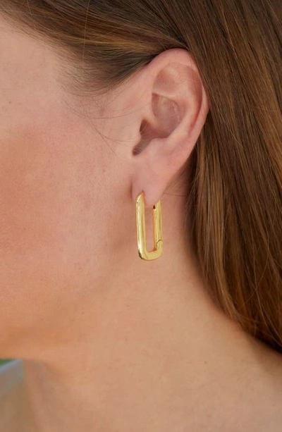 Savvy Cie Jewels Link Hoop Earrings In Yellow