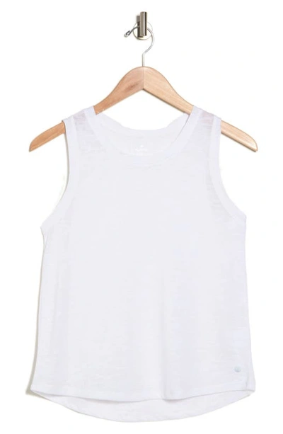 Shop Apana Burnout Crop Tank Top In Arctic White