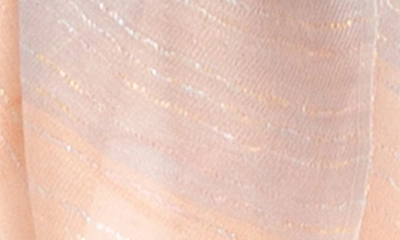 Saachi Shiny Stripe Silk Blend Scarf In Pink
