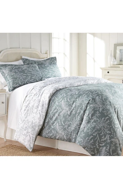 Shop Southshore Fine Linens Winter Brush Reversible Comforter Sets In Teal