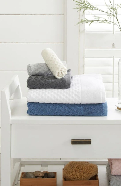 Woven & Weft Diamond Texture Towel 6-piece Set In Ivory