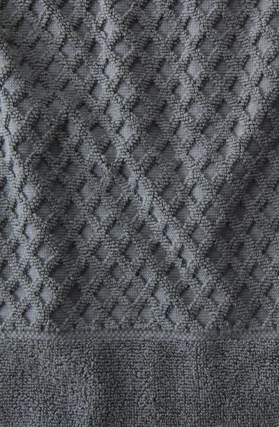 Woven & Weft Diamond Texture Towel 6-piece Set In Dark Grey