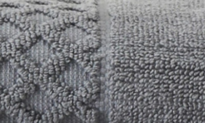 Woven & Weft Diamond Texture Towel 6-piece Set In Dark Grey
