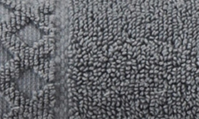 Woven & Weft Diamond Texture Towel 4-piece Set In Dark Grey