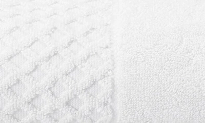 Woven & Weft Diamond Texture Towel 4-piece Set In Optic White