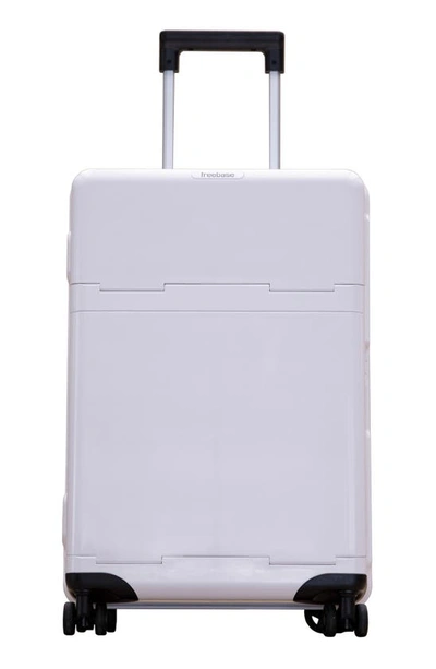 Shop Barmes First Edition Two-tone Spinner Carry-on Luggage In White