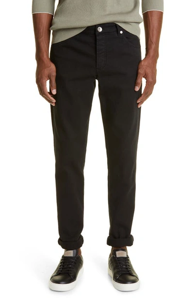 Shop Brunello Cucinelli Stretch Denim Jeans In C7351 Black