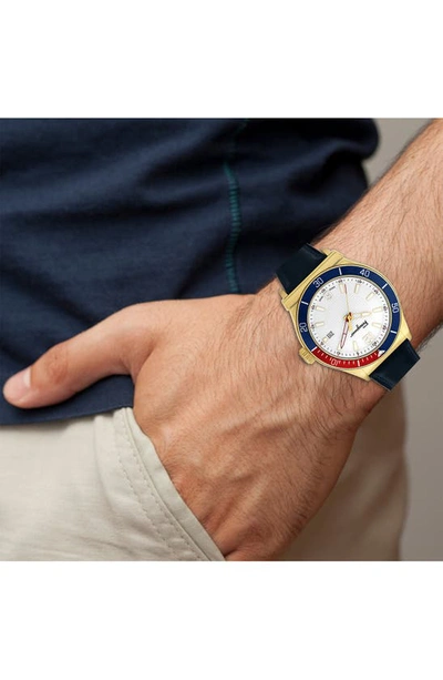 Ferragamo 1898 Sport Leather Strap Watch, 44mm In Gold