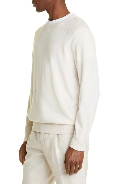 Shop Brunello Cucinelli Cashmere Sweater In Ci924 Oatmeal