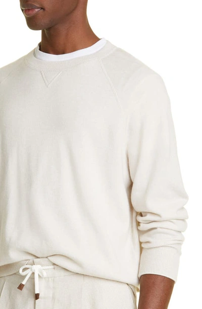 Shop Brunello Cucinelli Cashmere Sweater In Ci924 Oatmeal