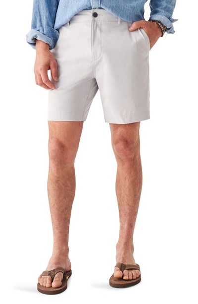 Shop Faherty All Day Belt Loop 7-inch Shorts In Stone