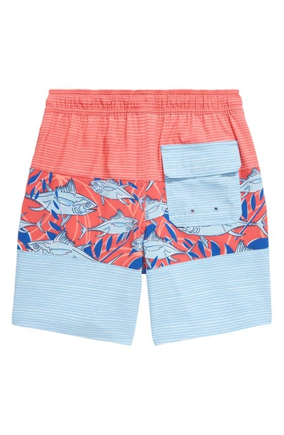 Vineyard Vines Kids' Chappy Colorblock Swim Trunks In A574 Sailo