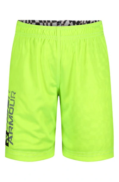 Shop Under Armour Speedcheck Reversible Shorts In Lime Surge