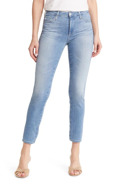 Shop Ag The Prima Mid Rise Stretch Ankle Cigarette Jeans In Meadowland