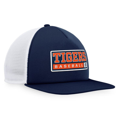 Shop Majestic Navy/white Detroit Tigers Foam Trucker Snapback Hat