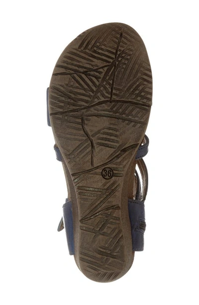 Miz Mooz Shay Strappy Wedge Sandal In Navy