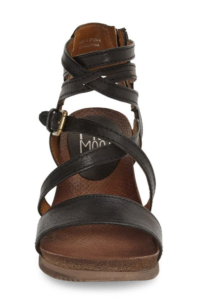Miz Mooz Shay Strappy Wedge Sandal In Black