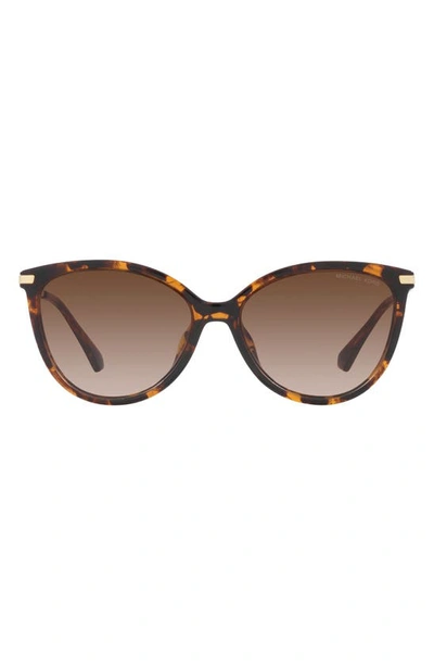 Shop Michael Kors Dupont 58mm Gradient Cat Eye Sunglasses In Dk Tort