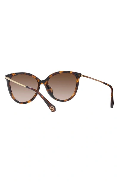 Shop Michael Kors Dupont 58mm Gradient Cat Eye Sunglasses In Dk Tort