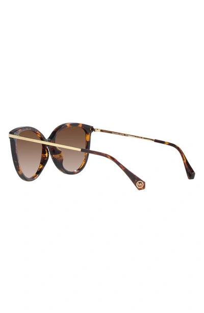 Michael Kors Dupont 58mm Gradient Cat Eye Sunglasses In Dk Tort