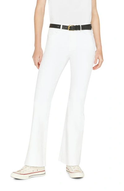 Shop Frame Le Easy Flare Jeans In Blanc