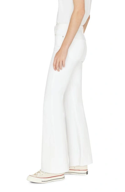 Frame Le One High Waist Flare Jeans In Blanc