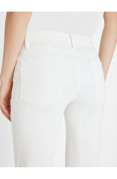 Frame Le One High Waist Flare Jeans In Blanc