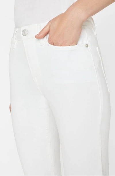 Frame Le One High Waist Flare Jeans In Blanc